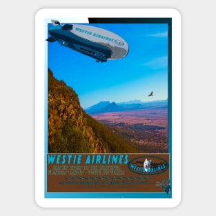 Retro Airship Travel Illustration_01 Sticker